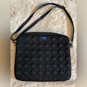 Cole Haan. Black quilted laptop/ipad/computer attache bag.